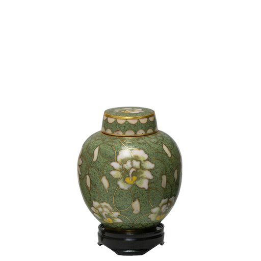 [814 PB] Pear Blossom Cloisonné Miniature Urn